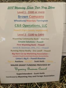 2018 Wyoming State Fair Sponsors